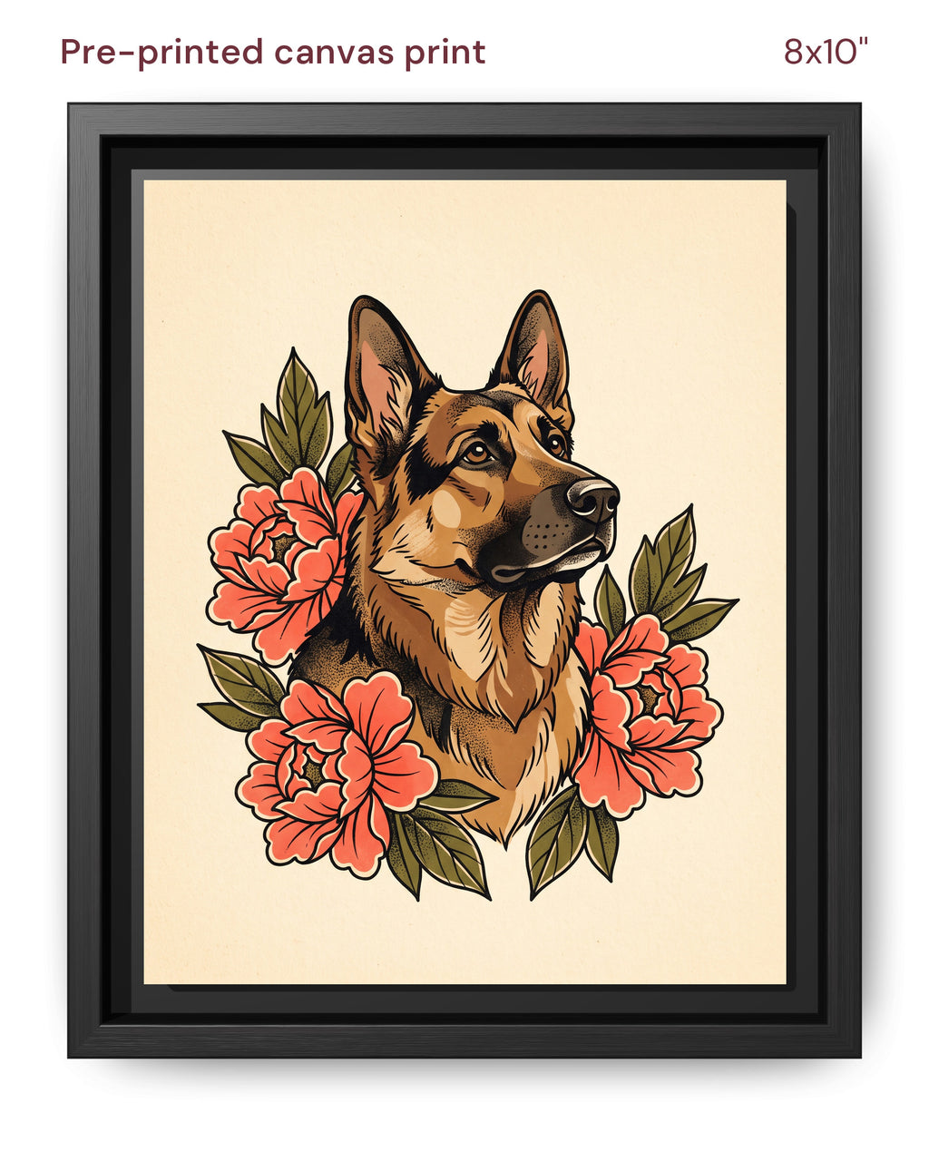 Canvas Print 8x10 Framed Black