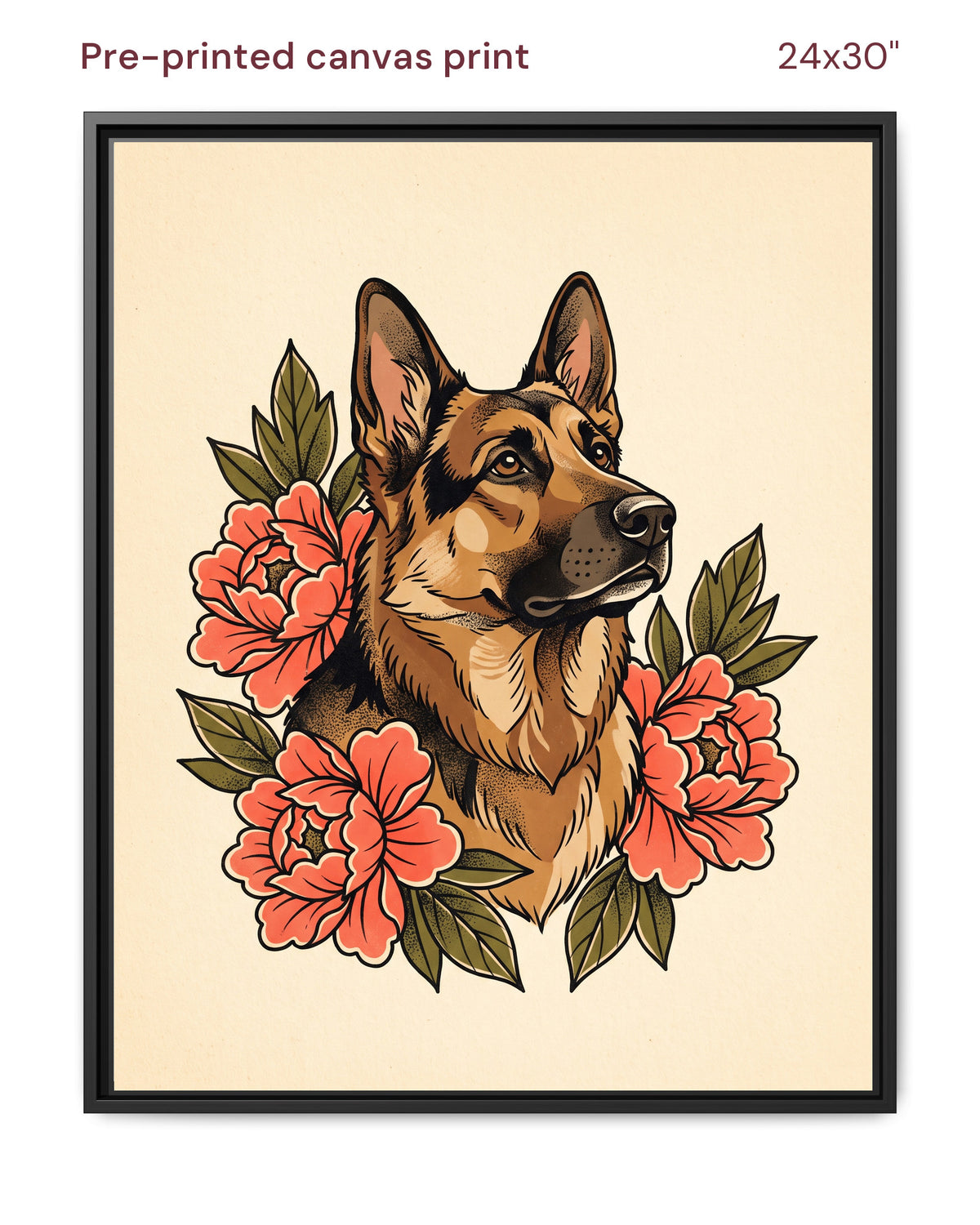 Canvas Print 24x30 Framed Black