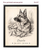 Canvas Print 16x20 Framed Black
