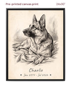 Canvas Print 24x30 Framed Black