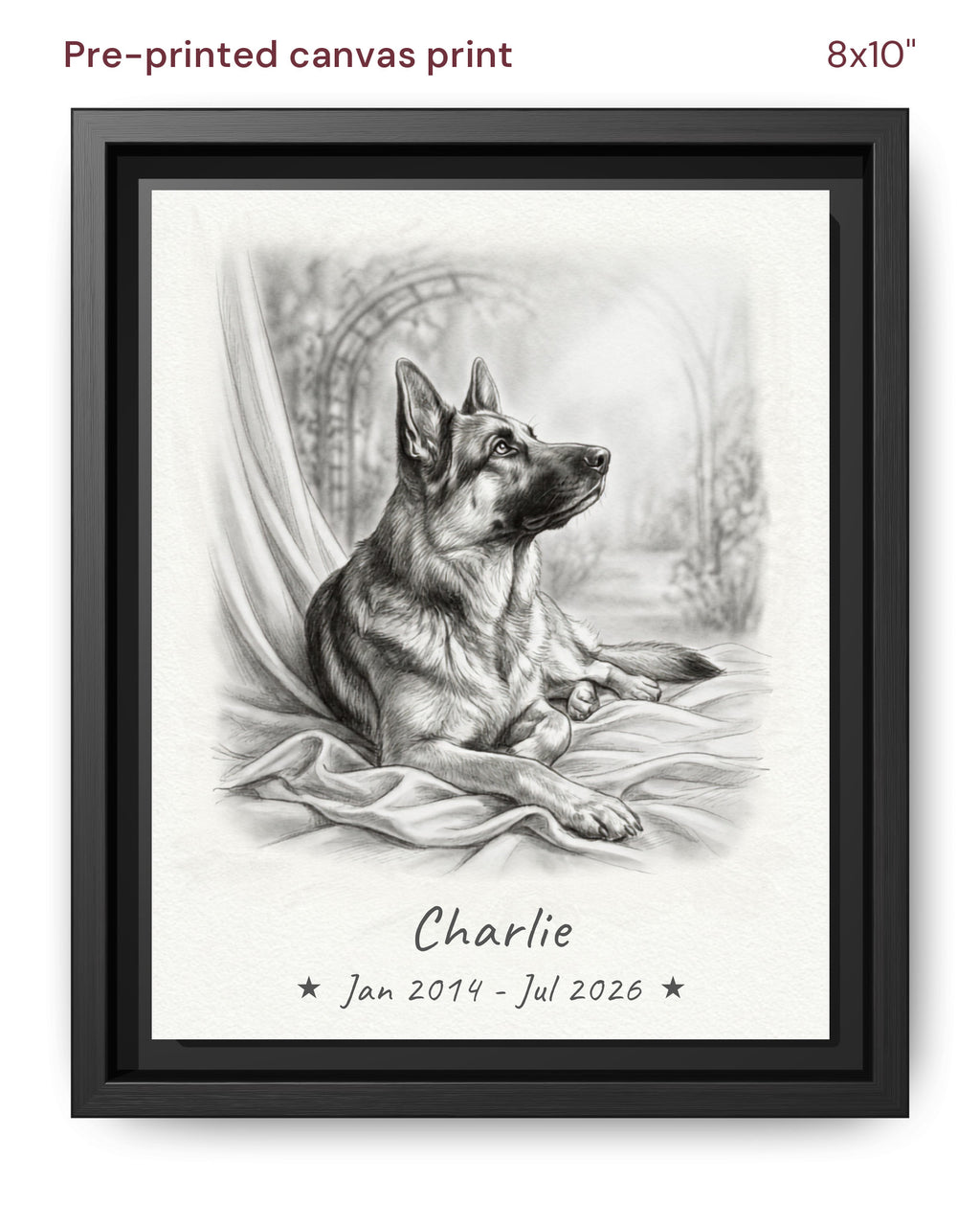 Canvas Print 8x10 Framed Black