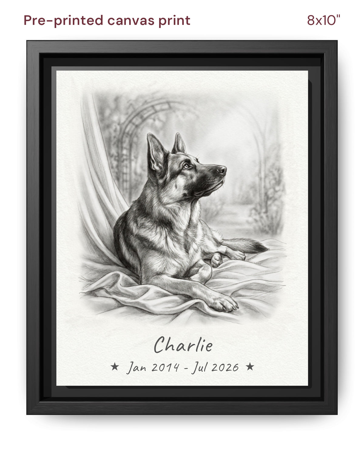 Canvas Print 8x10 Framed Black
