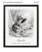 Canvas Print 16x20 Framed Black