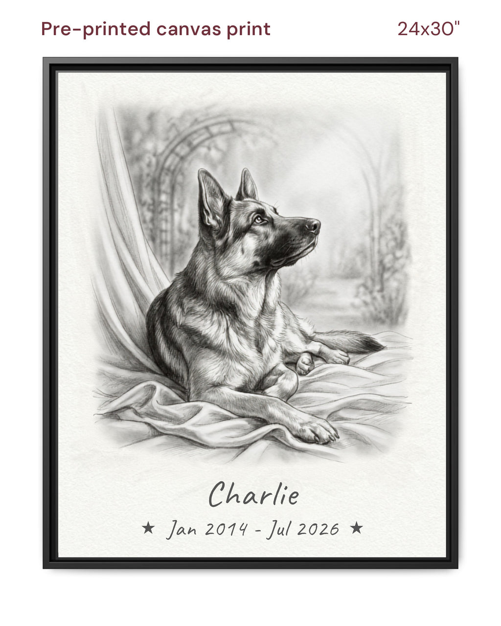 Canvas Print 24x30 Framed Black