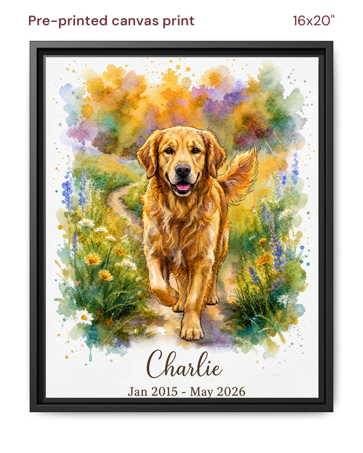 Canvas Print 16x20 Framed Black