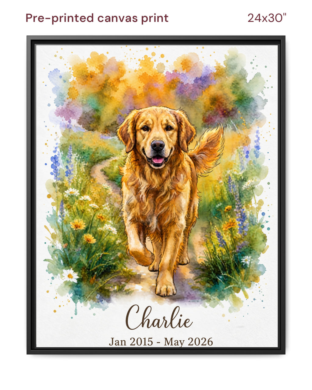 Canvas Print 24x30 Framed Black
