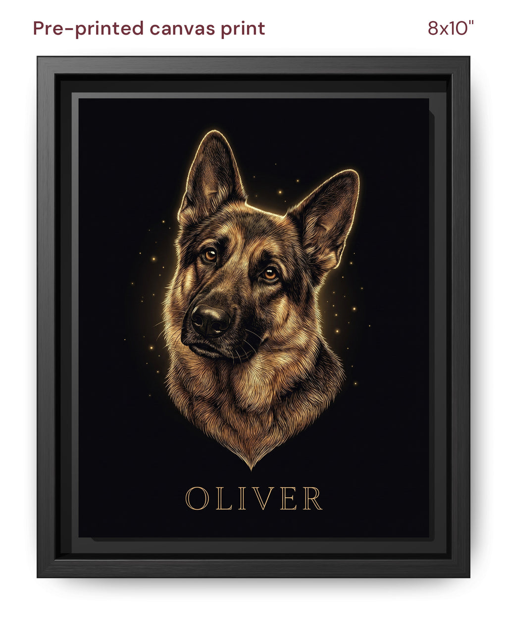 Canvas Print 8x10 Framed Black