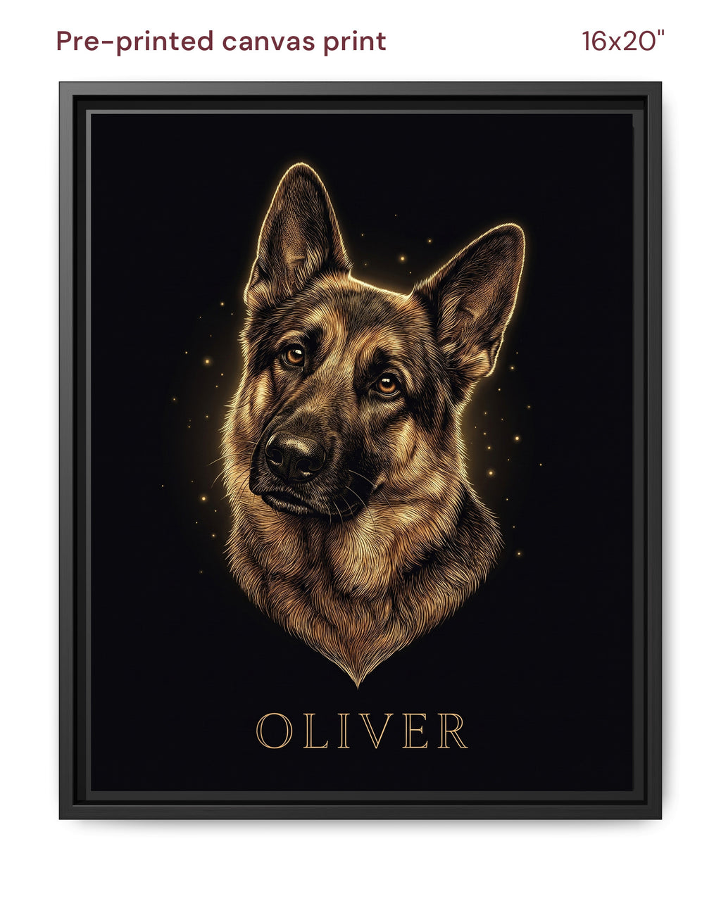 Canvas Print 16x20 Framed Black