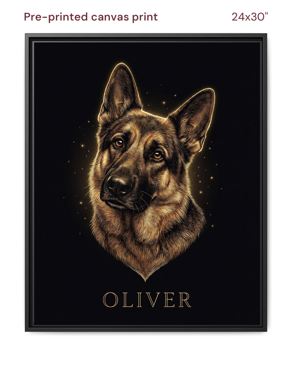 Canvas Print 24x30 Framed Black