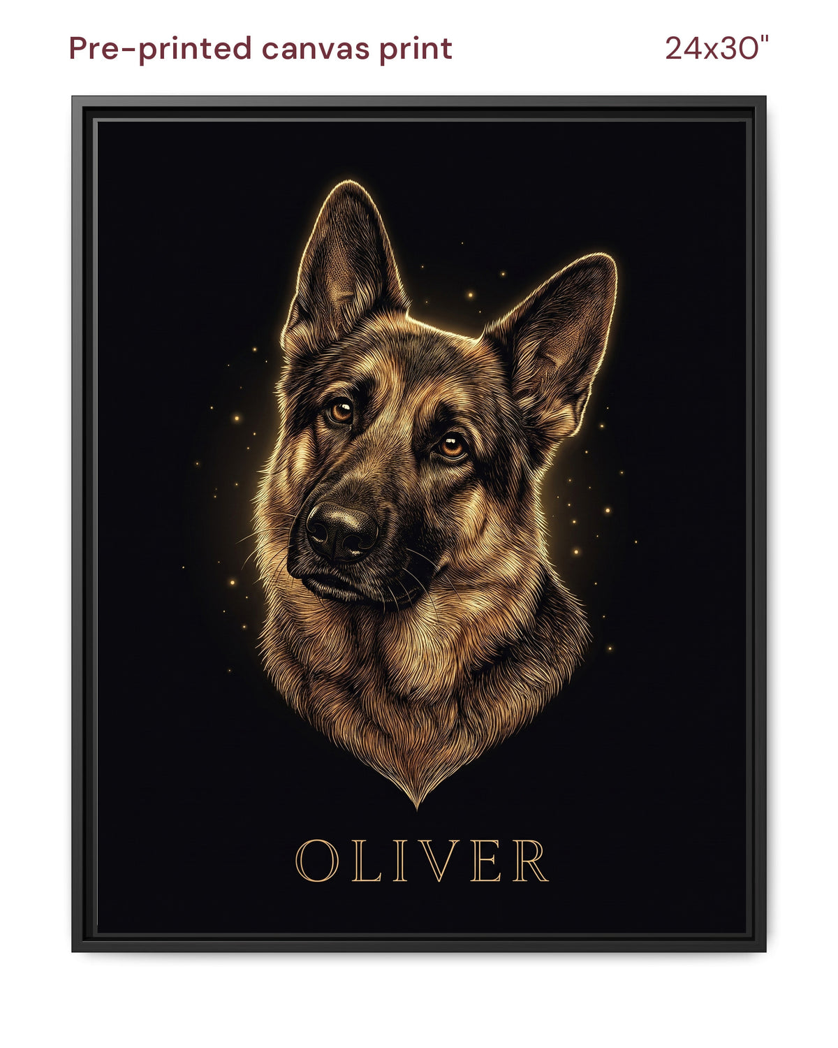 Canvas Print 24x30 Framed Black