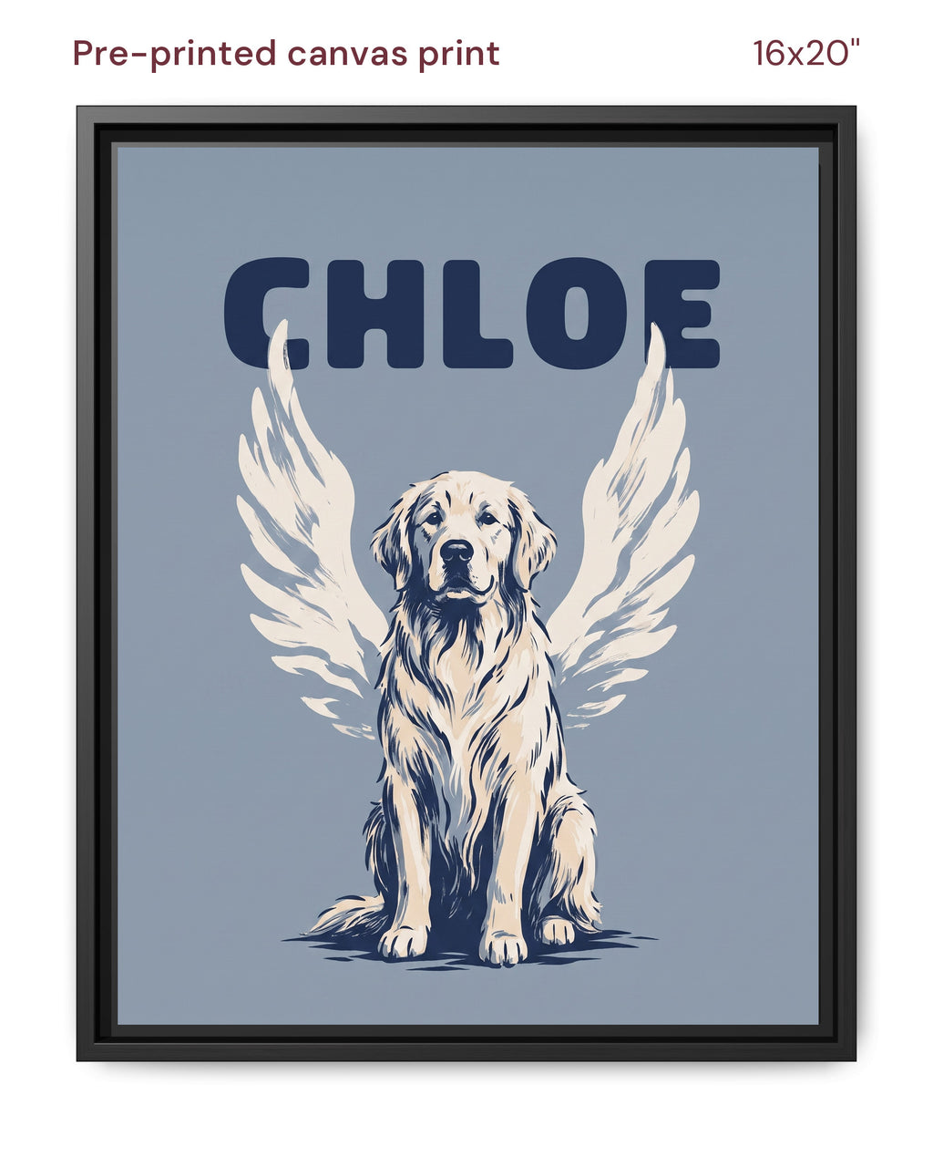 Canvas Print 16x20 Framed Black