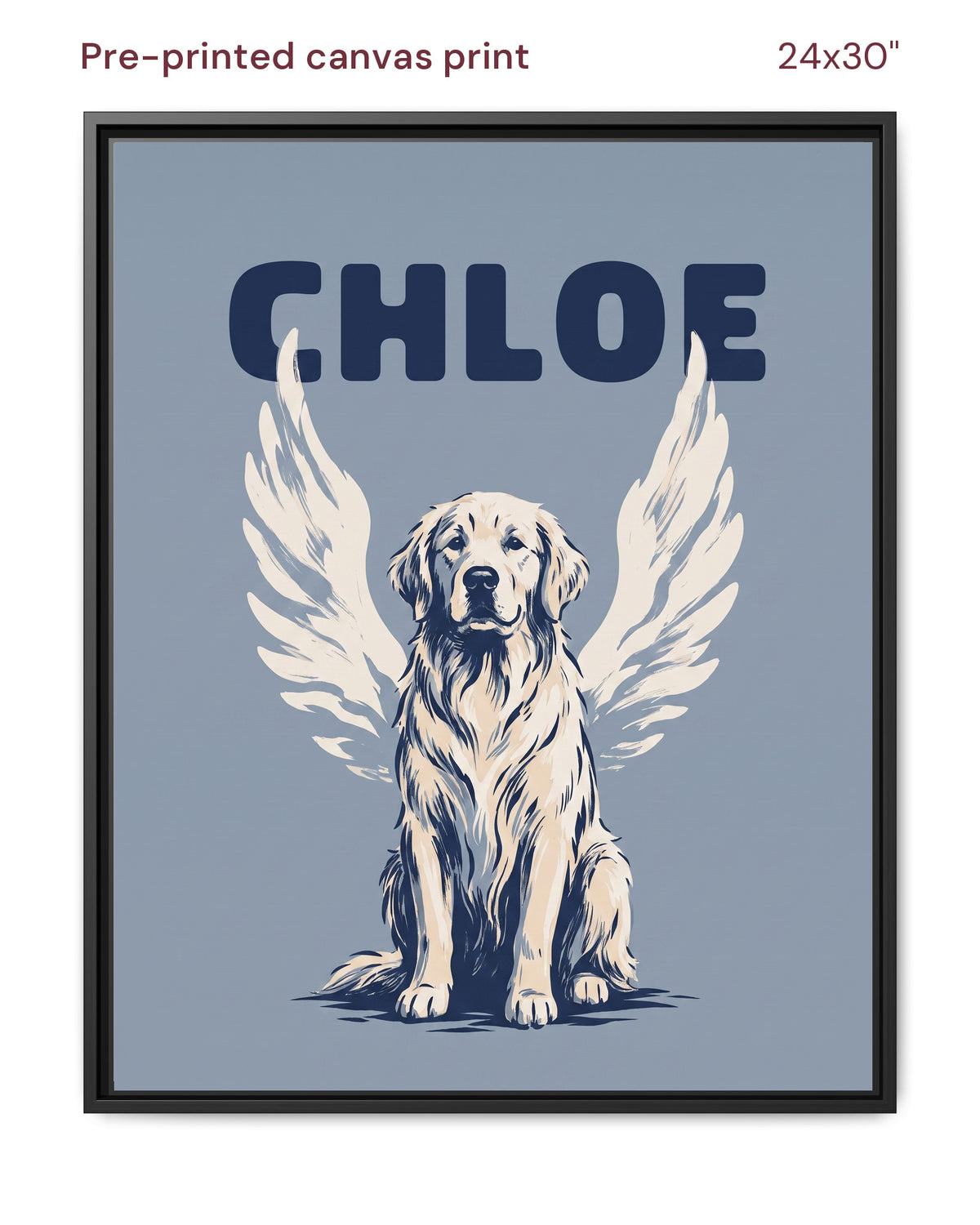 Canvas Print 24x30 Framed Black