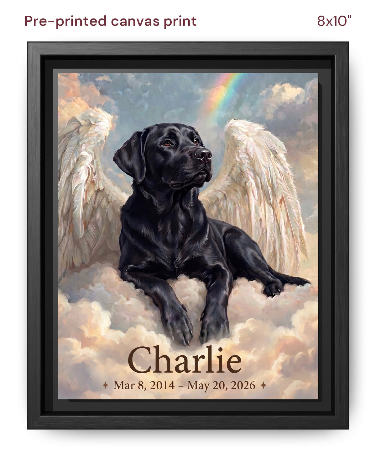 Canvas Print 8x10 Framed Black