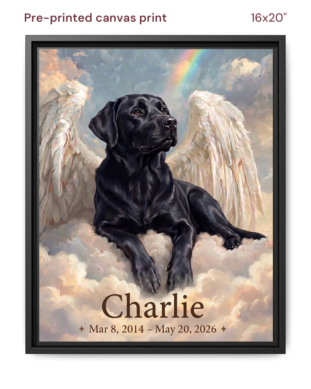 Canvas Print 16x20 Framed Black