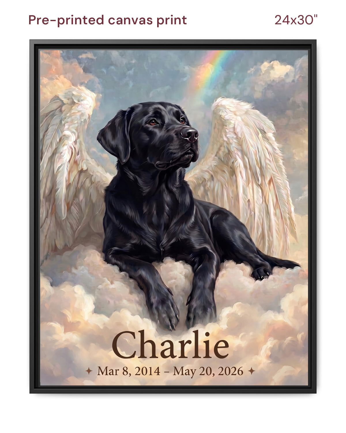 Canvas Print 24x30 Framed Black