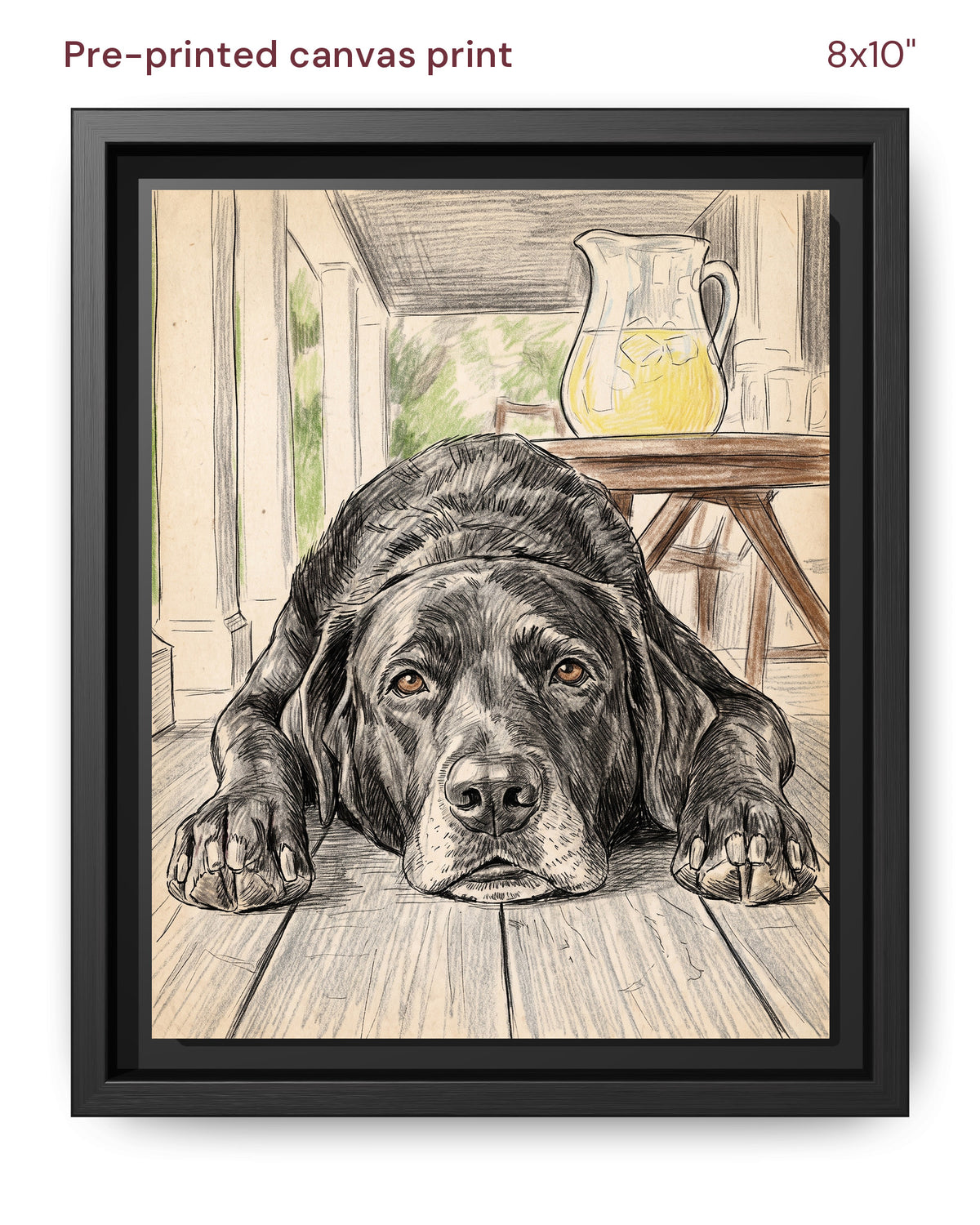 Canvas Print 8x10 Framed Black