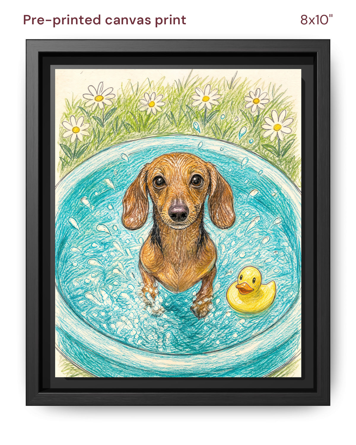 Canvas Print 8x10 Framed Black
