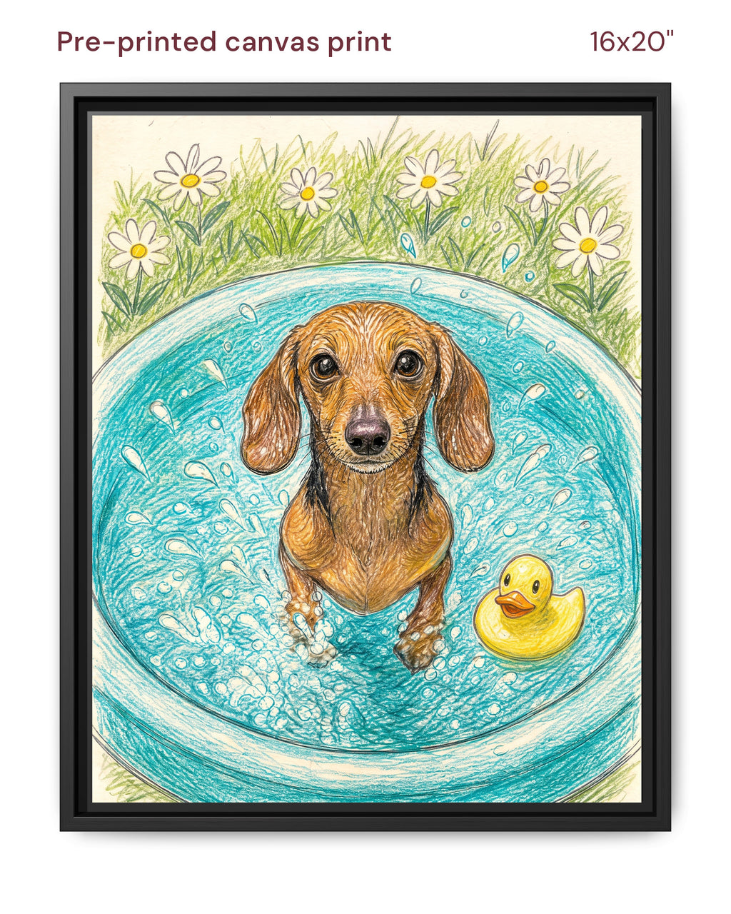 Canvas Print 16x20 Framed Black