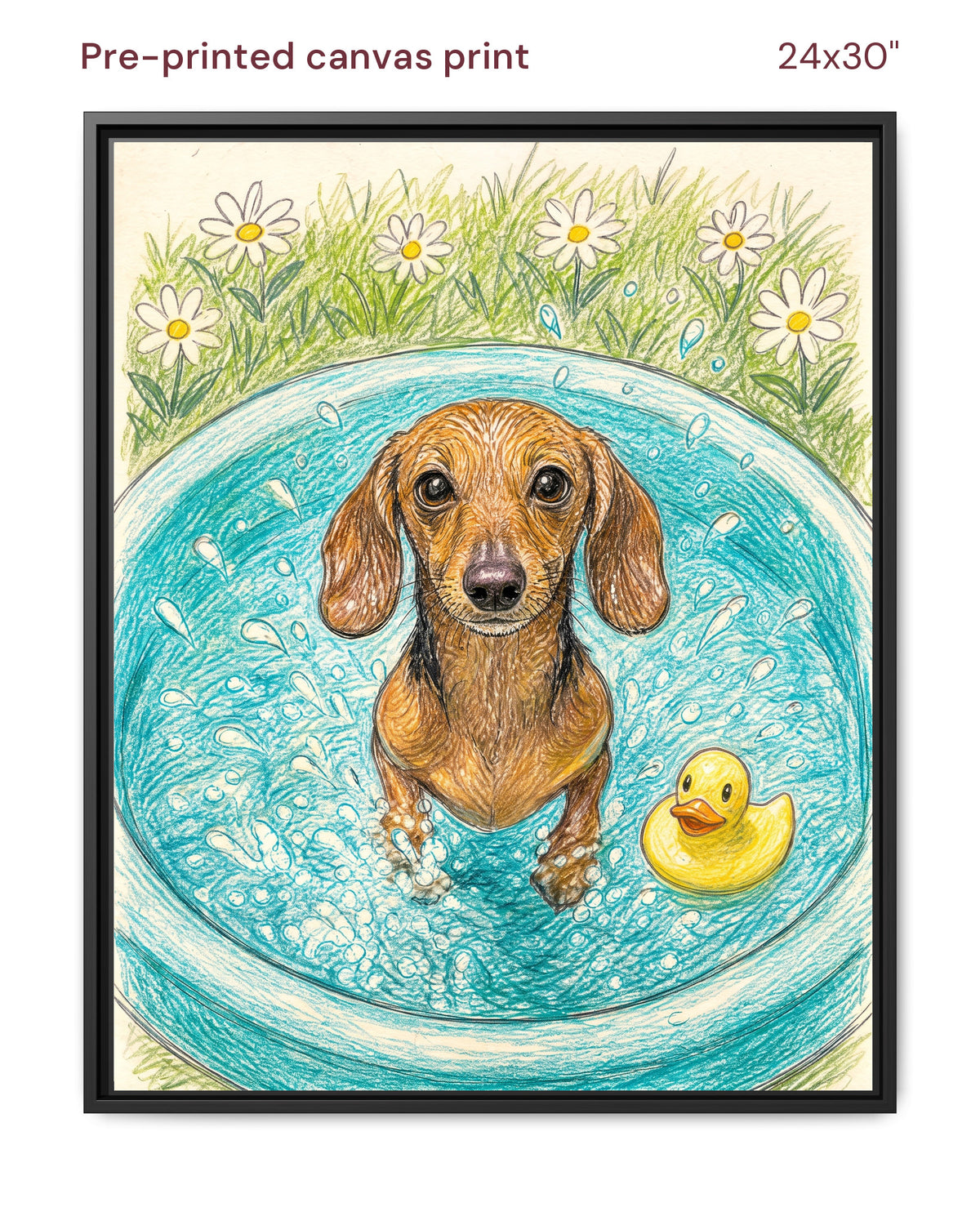 Canvas Print 24x30 Framed Black