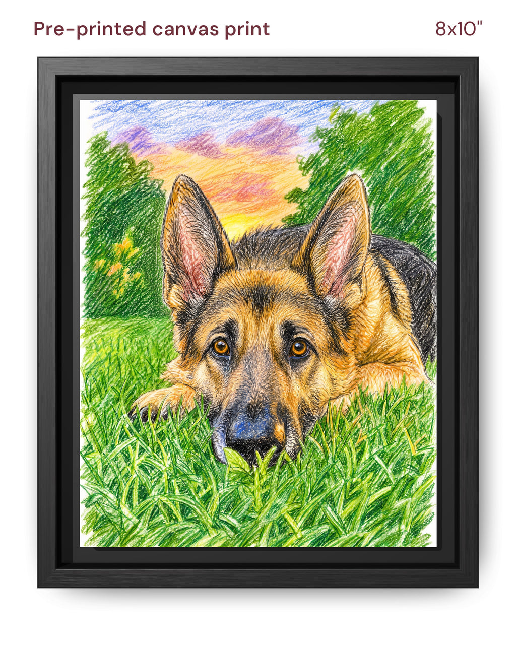 Canvas Print 8x10 Framed Black