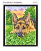 Canvas Print 16x20 Framed Black