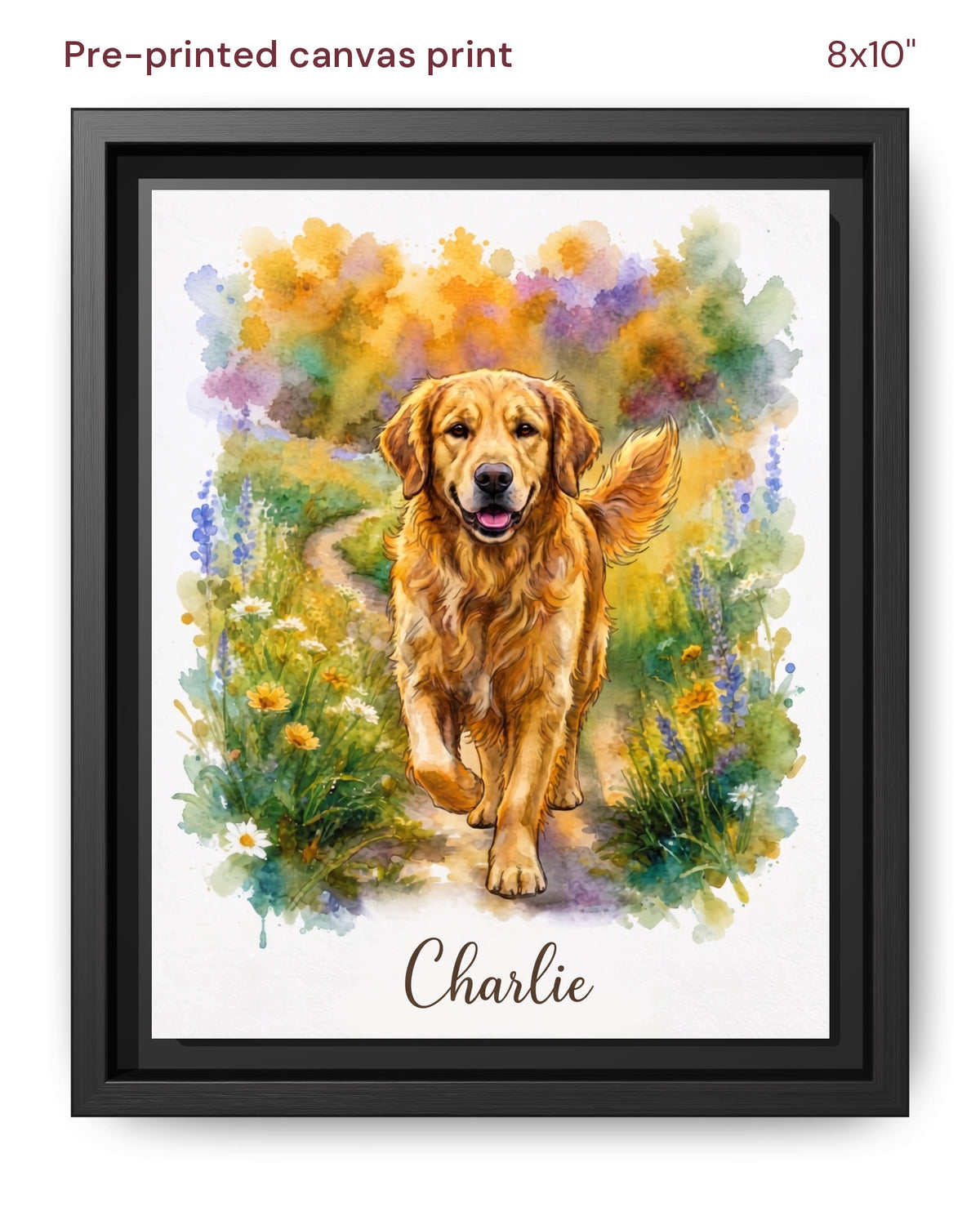 Canvas Print 8x10 Framed Black
