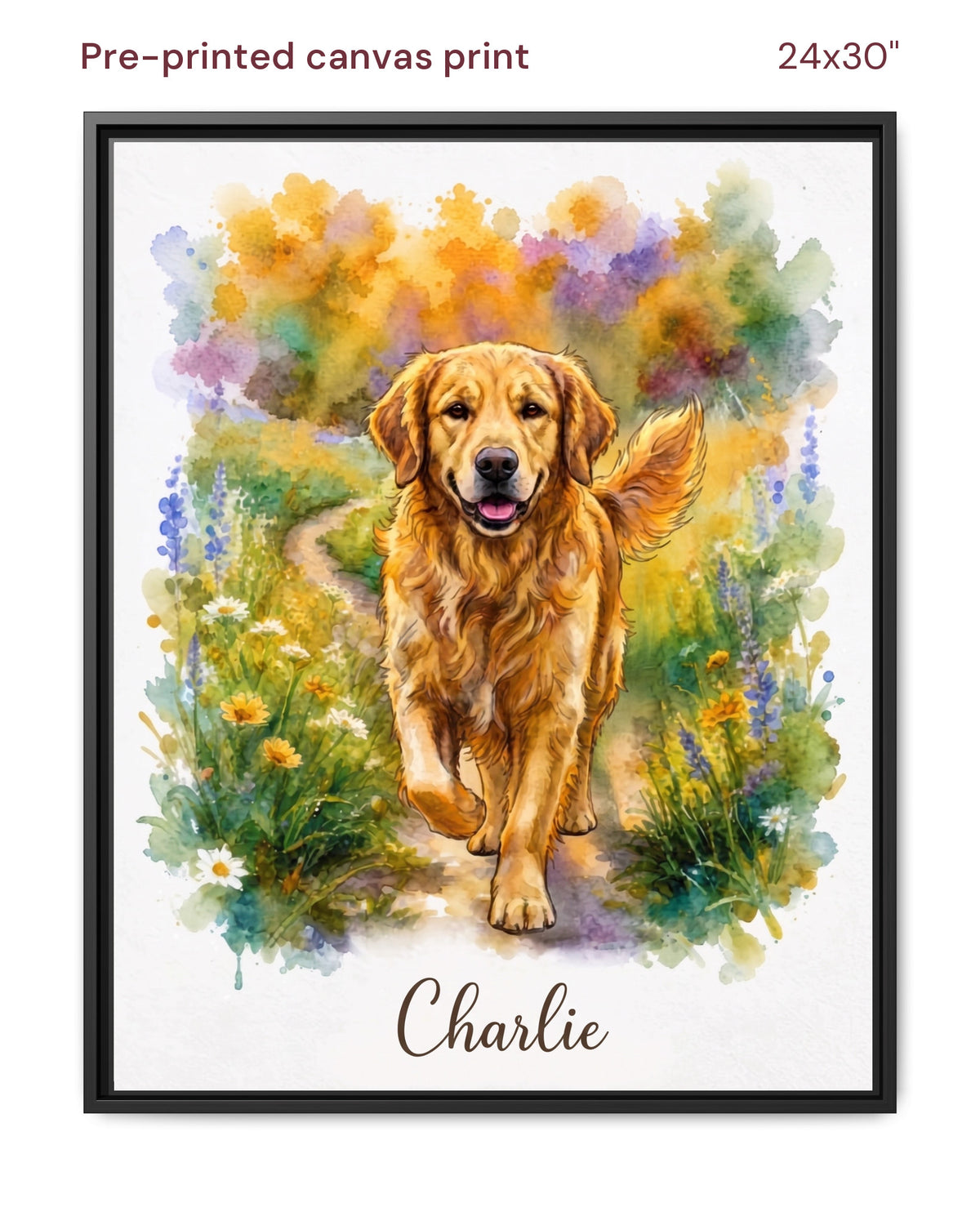 Canvas Print 24x30 Framed Black