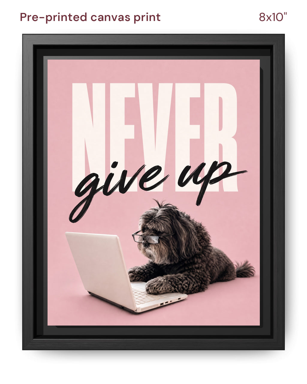 Canvas Print 8x10 Framed Black