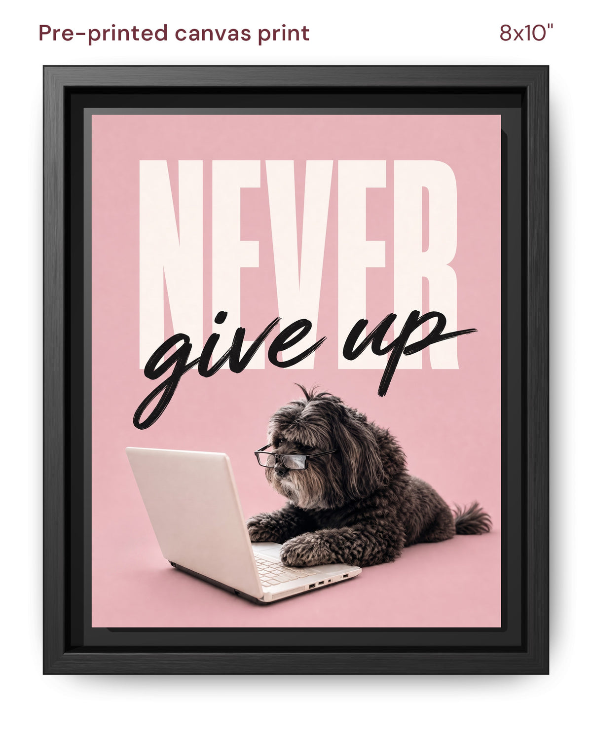 Canvas Print 8x10 Framed Black