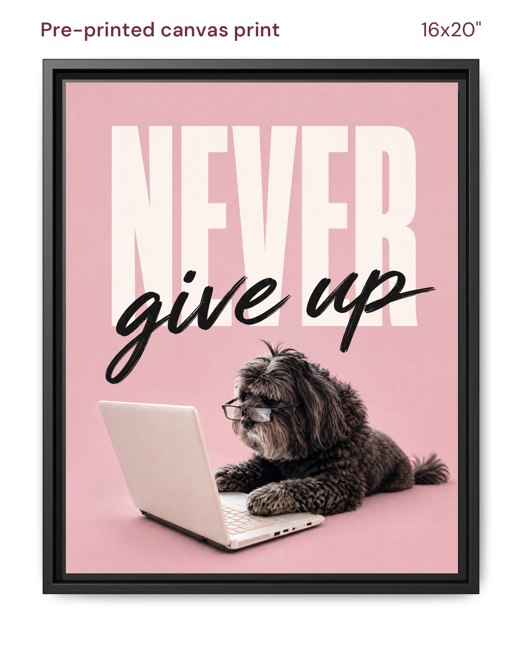 Canvas Print 16x20 Framed Black