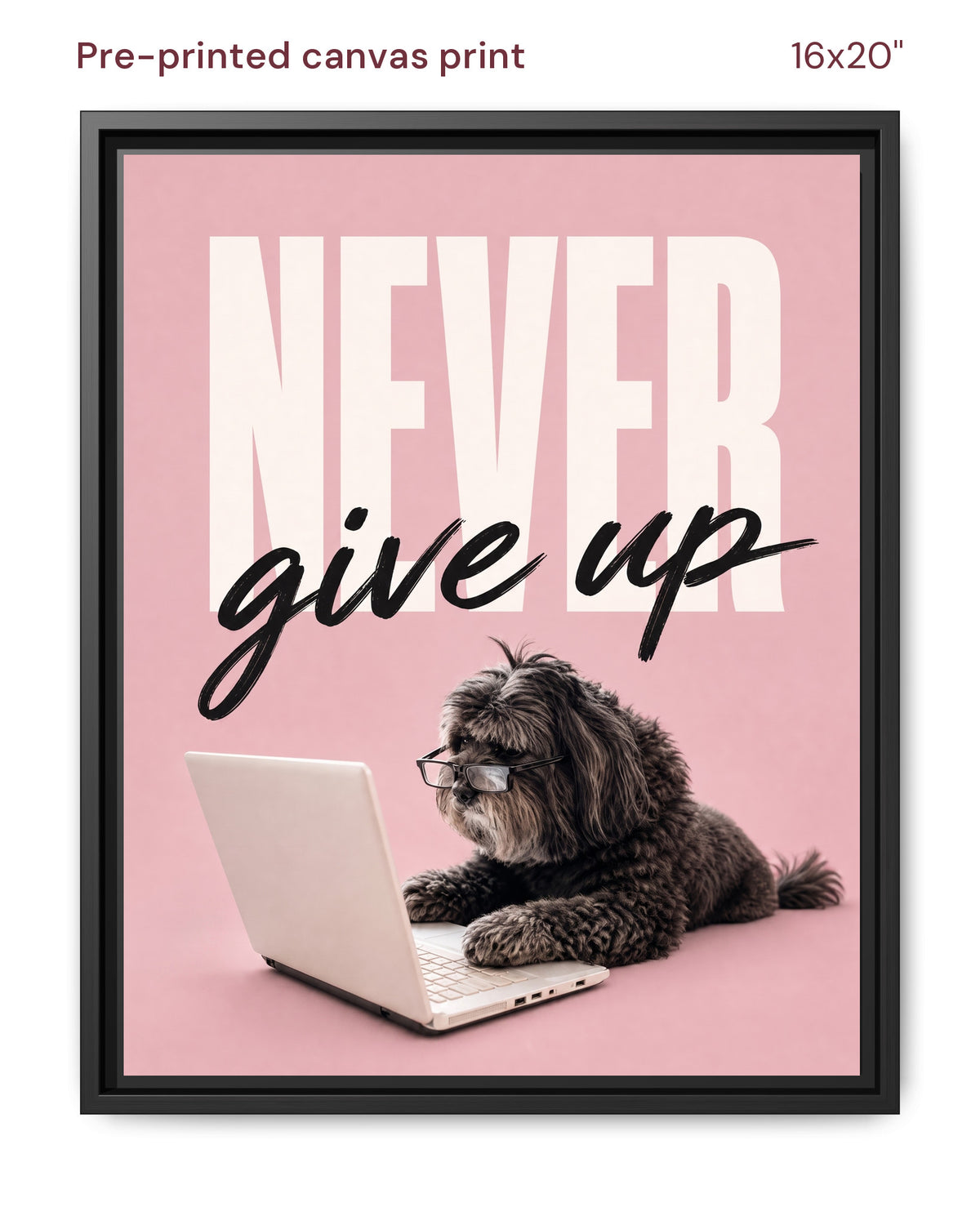 Canvas Print 16x20 Framed Black