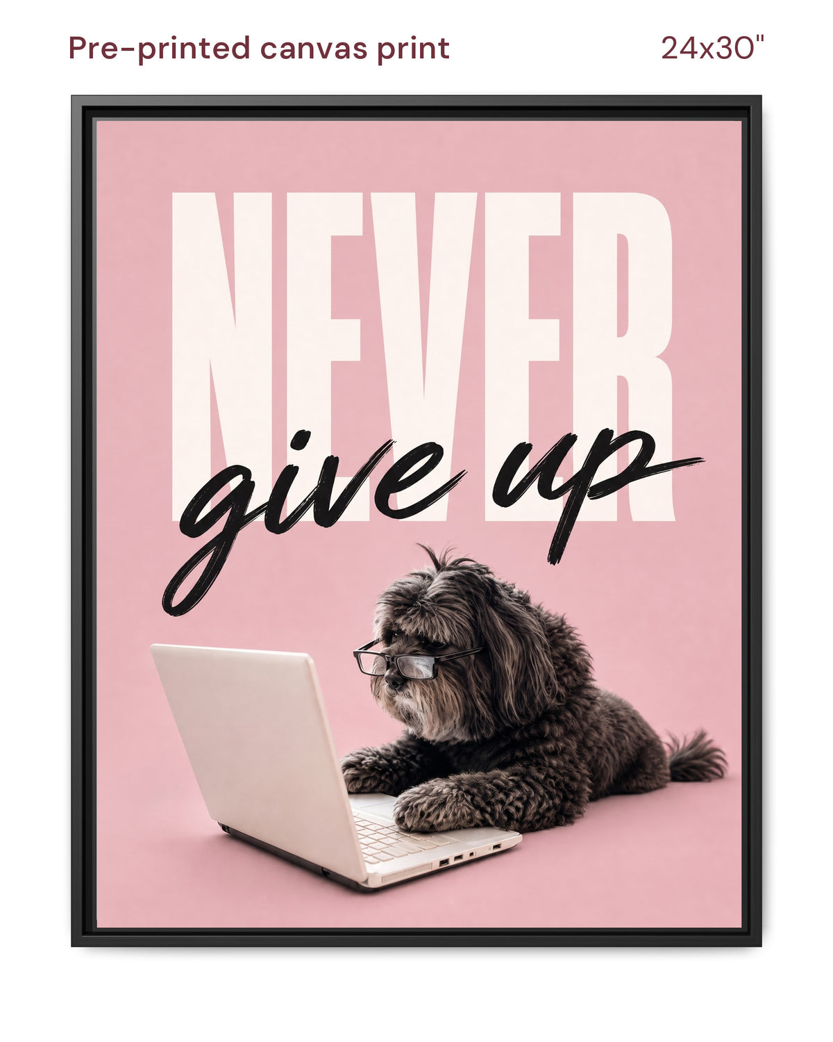 Canvas Print 24x30 Framed Black