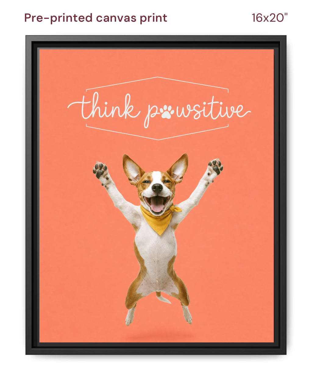 Canvas Print 16x20 Framed Black