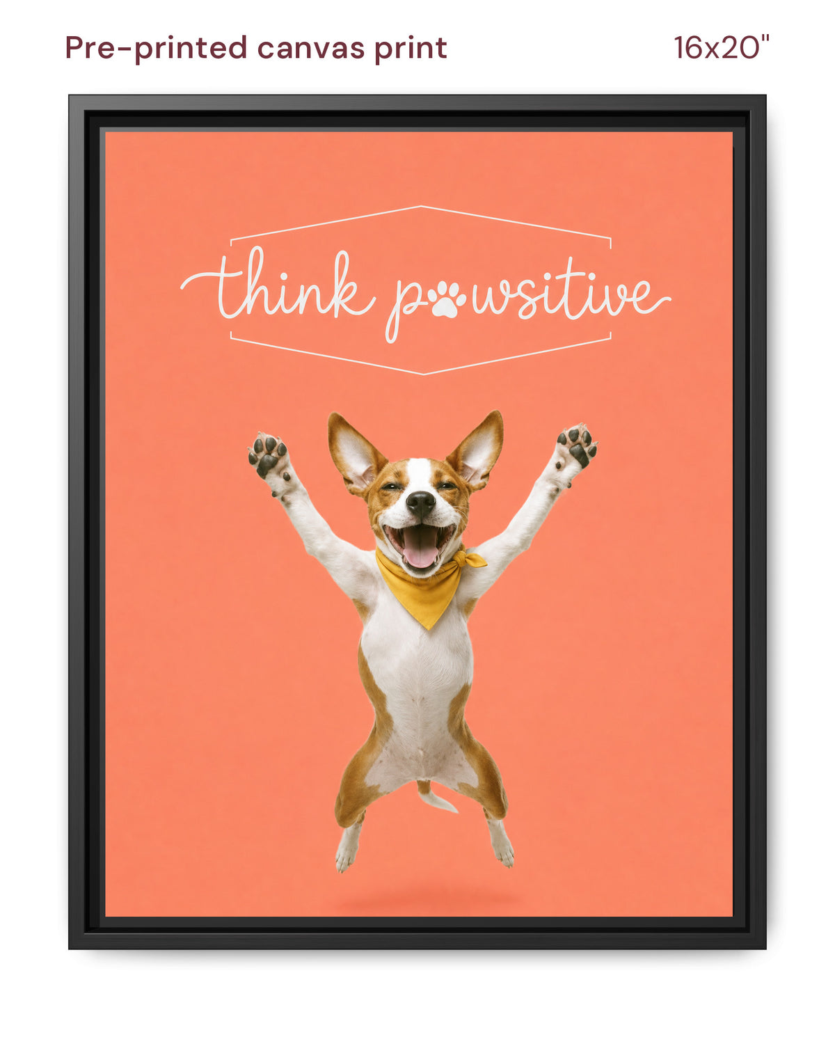 Canvas Print 16x20 Framed Black
