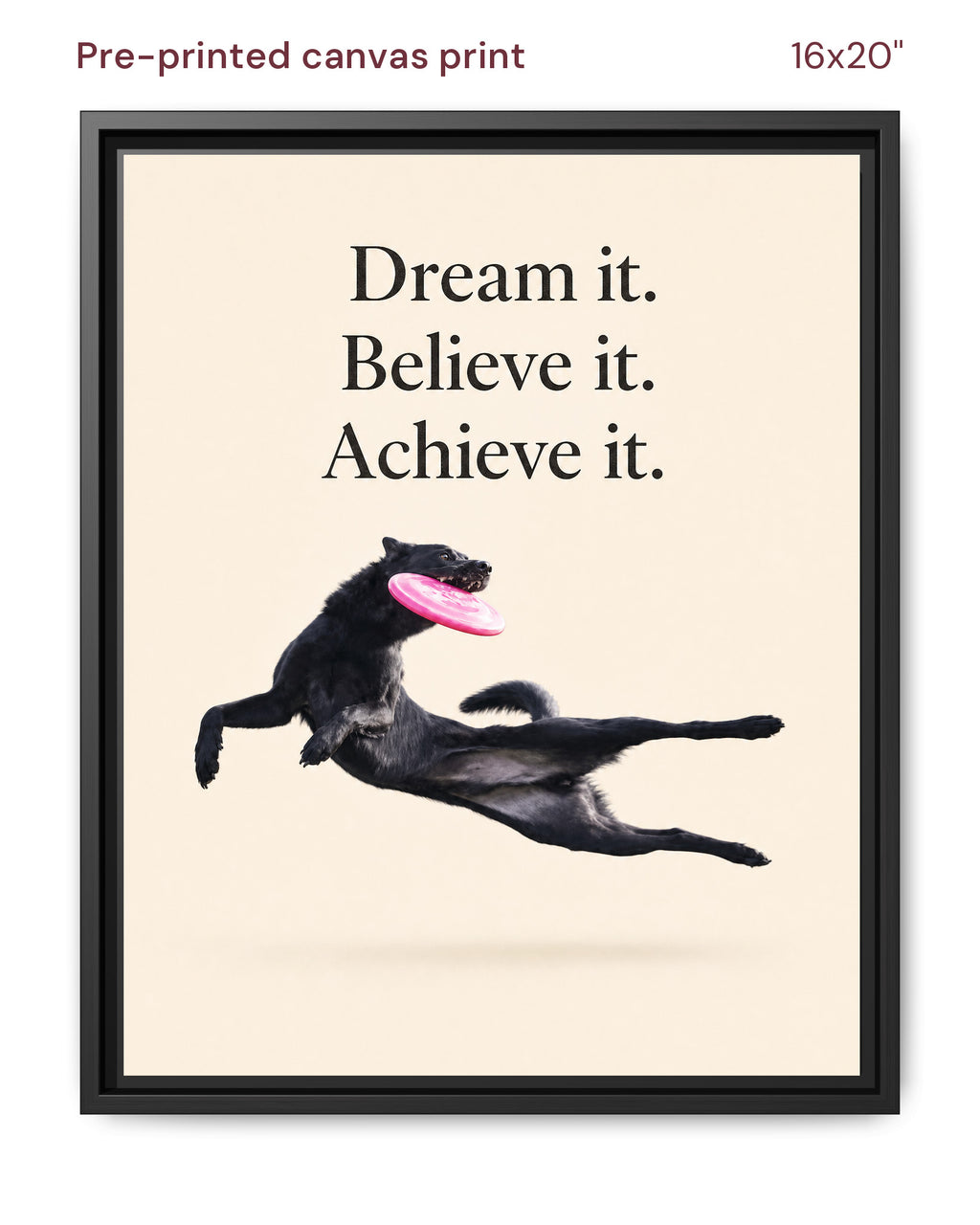 Canvas Print 16x20 Framed Black