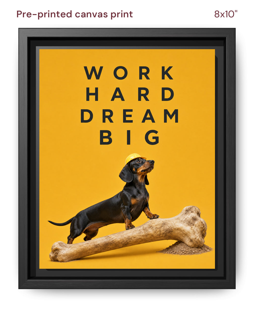 Canvas Print 8x10 Framed Black