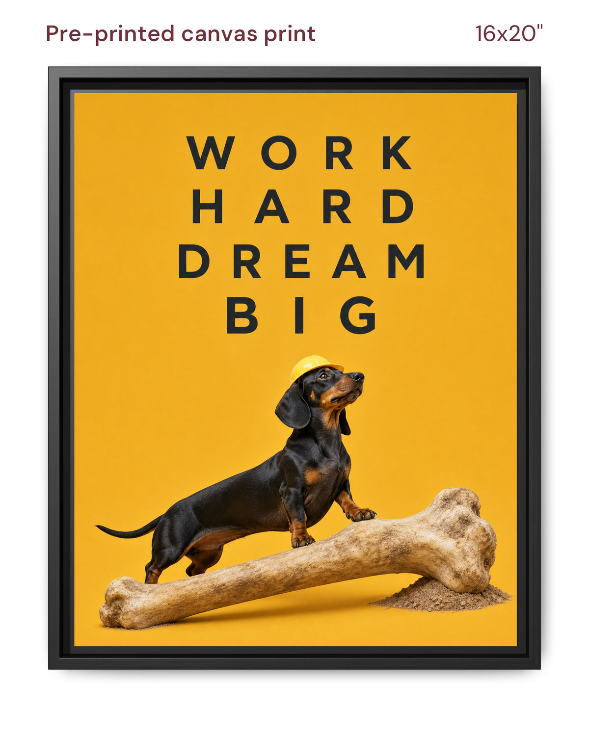 Canvas Print 16x20 Framed Black