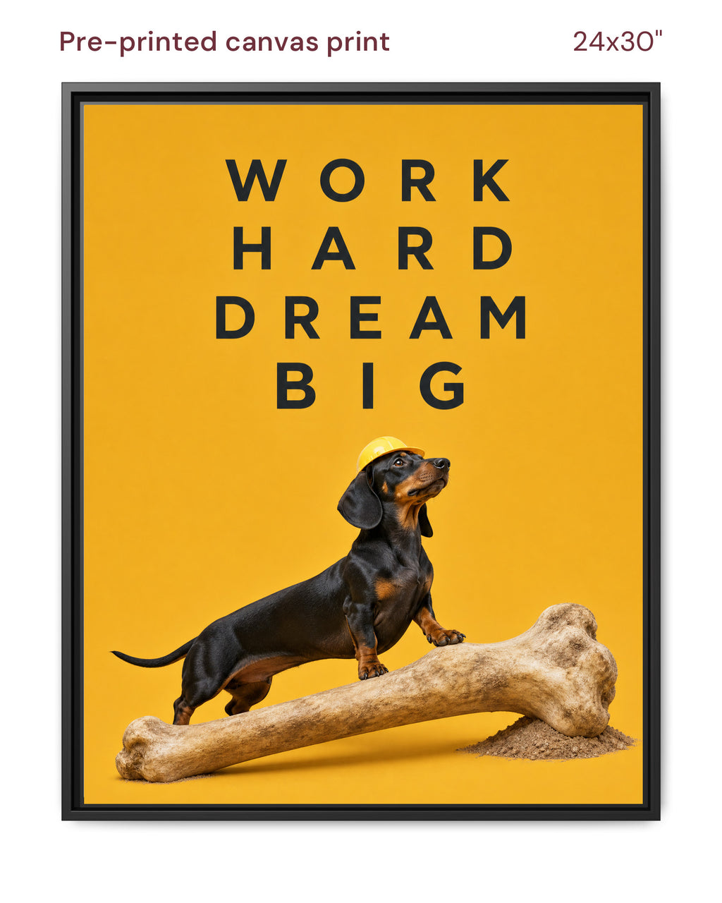 Canvas Print 24x30 Framed Black