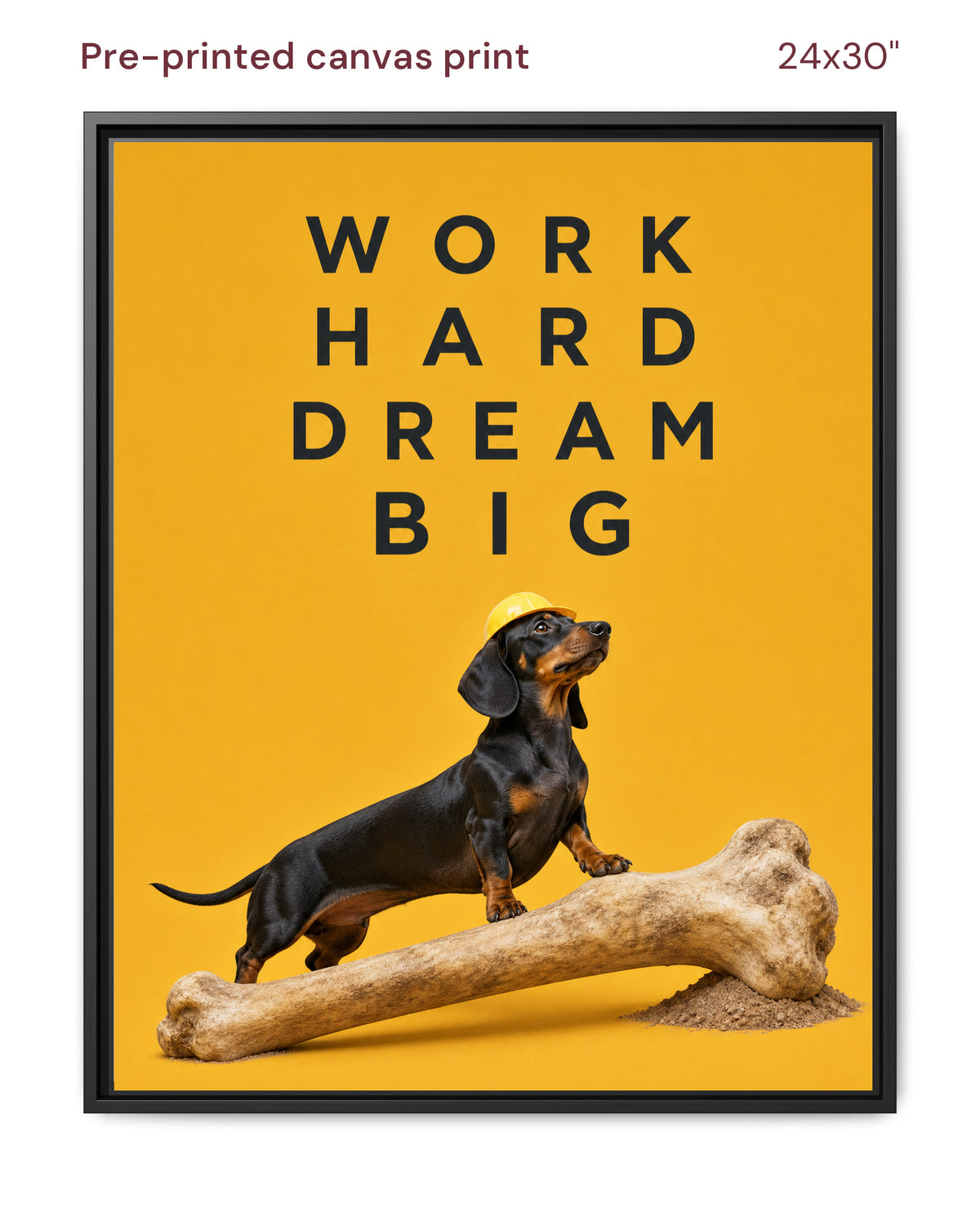 Canvas Print 24x30 Framed Black