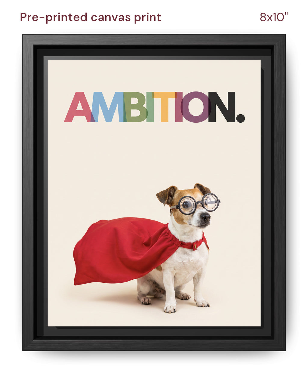 Canvas Print 8x10 Framed Black