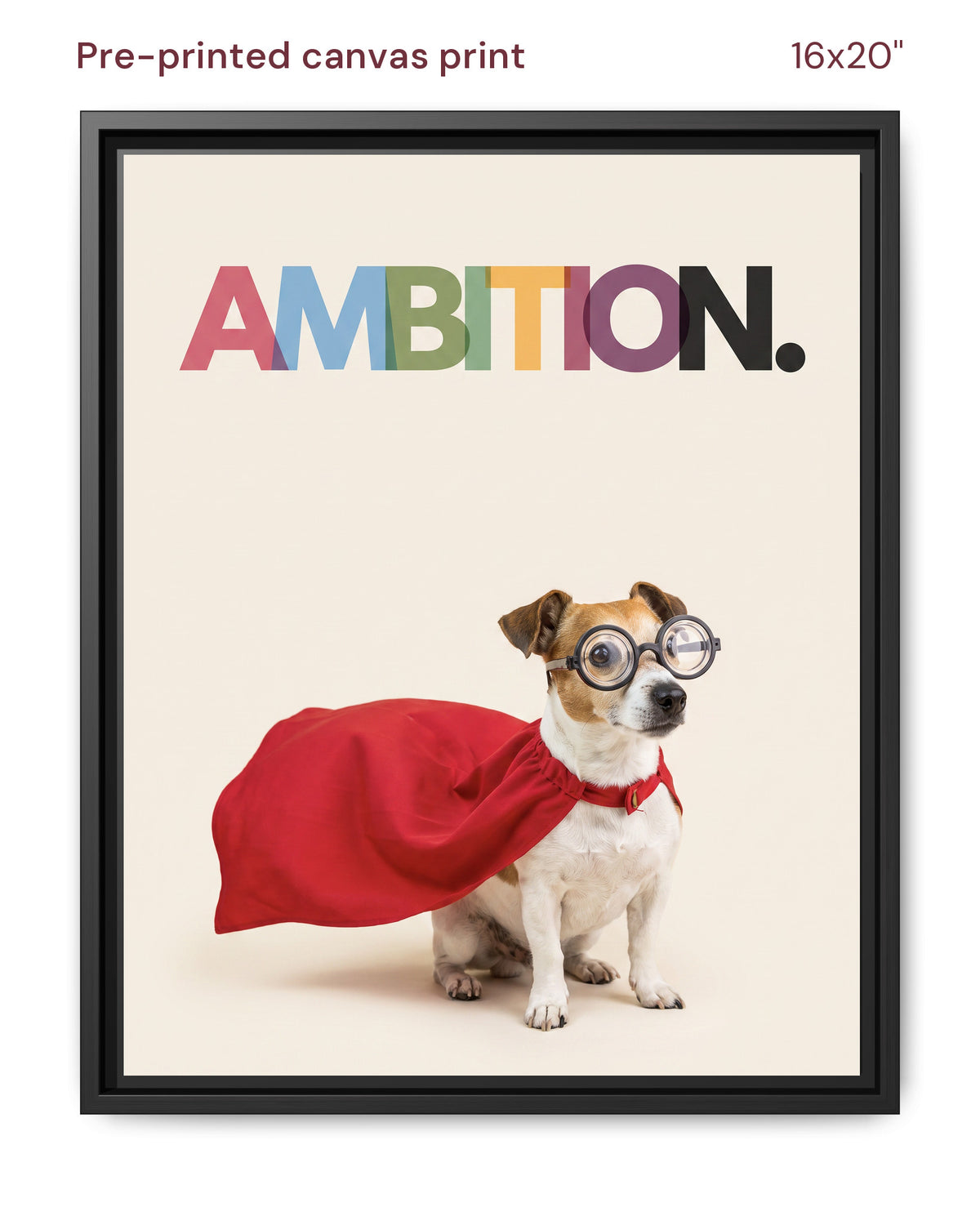 Canvas Print 16x20 Framed Black