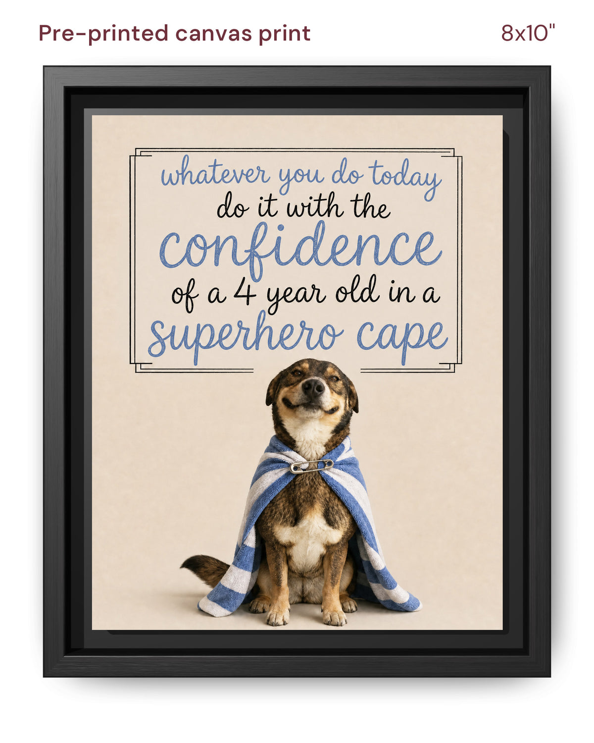 Canvas Print 8x10 Framed Black