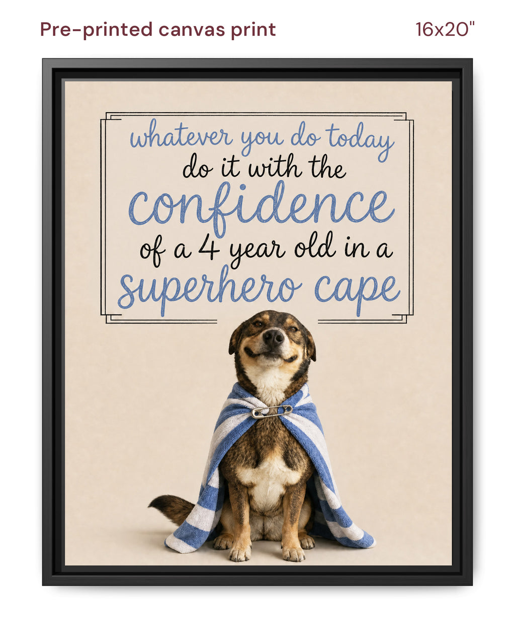 Canvas Print 16x20 Framed Black