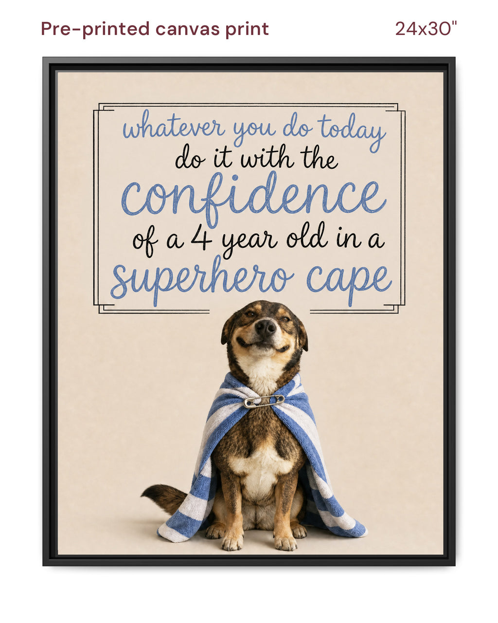 Canvas Print 24x30 Framed Black